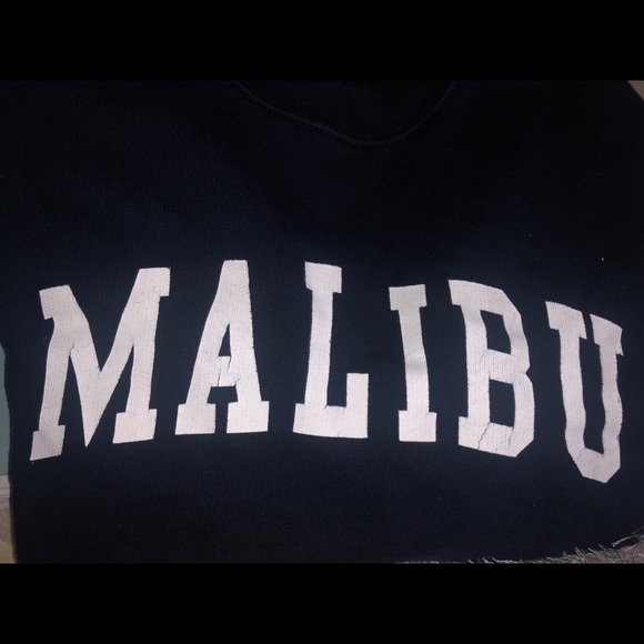 Navy Brandy Melville Malibu Crewneck - Picture 4 of 6
